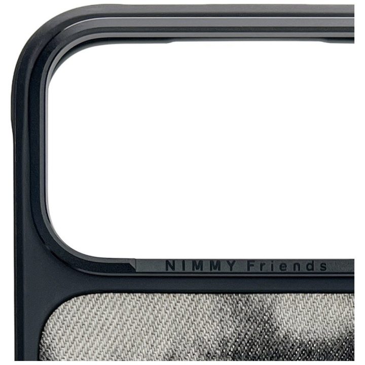 Telefono dėklas iPhone 17 Pro su MagSafe ir siuviniu juodas Nimmy