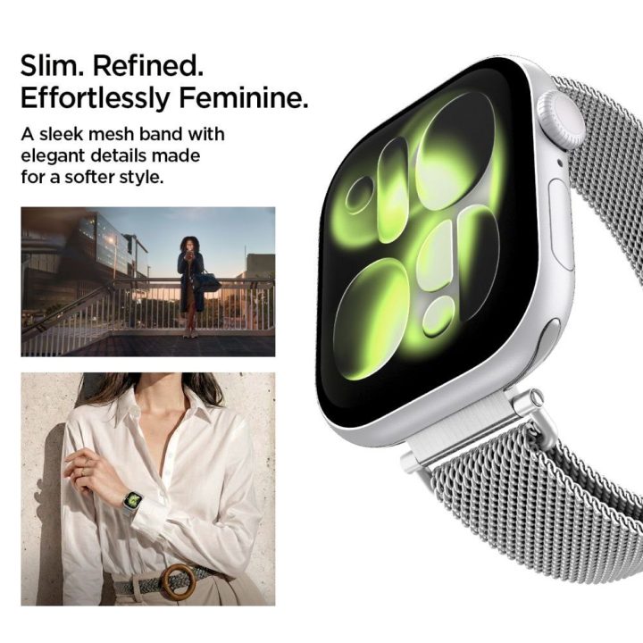 Dirželis Apple Watch 40/41/42 mm iš nerūdijančio plieno Spigen