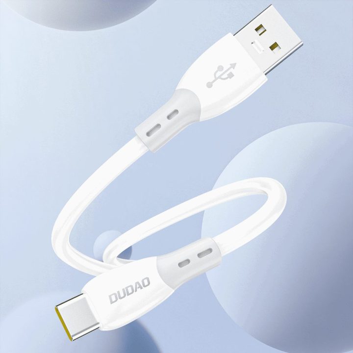 Kabelis USB-A–USB-C 5 A 1 m baltas Dudao