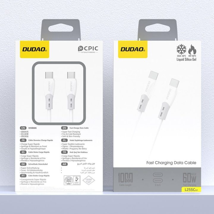 Kabelis USB-C 1 m silikoniniu pynimu Dudao
