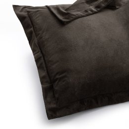 Pagalvių užvalkalai aksominiai 45×45 tamsiai rudi