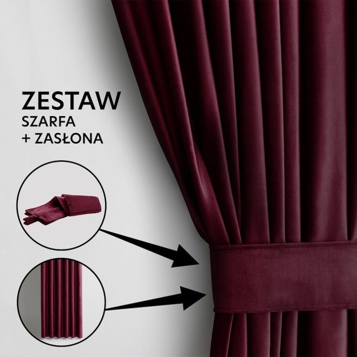 Užuolaida 140×270 cm bordo CURT