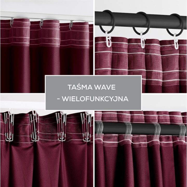Užuolaida 140×270 cm bordo CURT