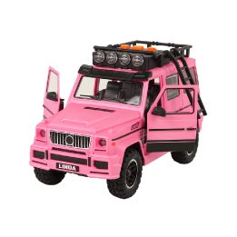 Vaikiškas automobilis 25×14×11 cm rožinis su garso ir šviesos efektais