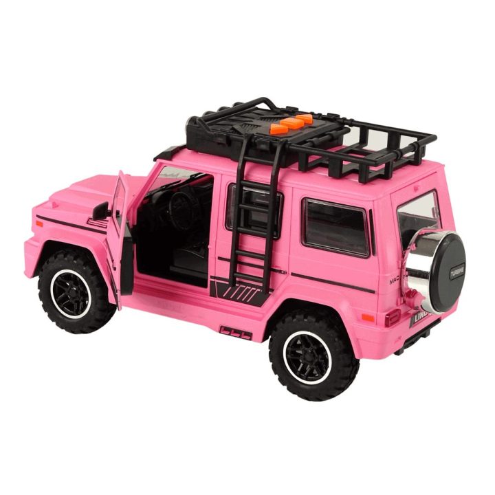 Vaikiškas automobilis 25×14×11 cm rožinis su garso ir šviesos efektais