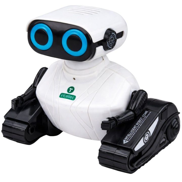 Vaikiškas robotas su vikšrais ir LED akimis