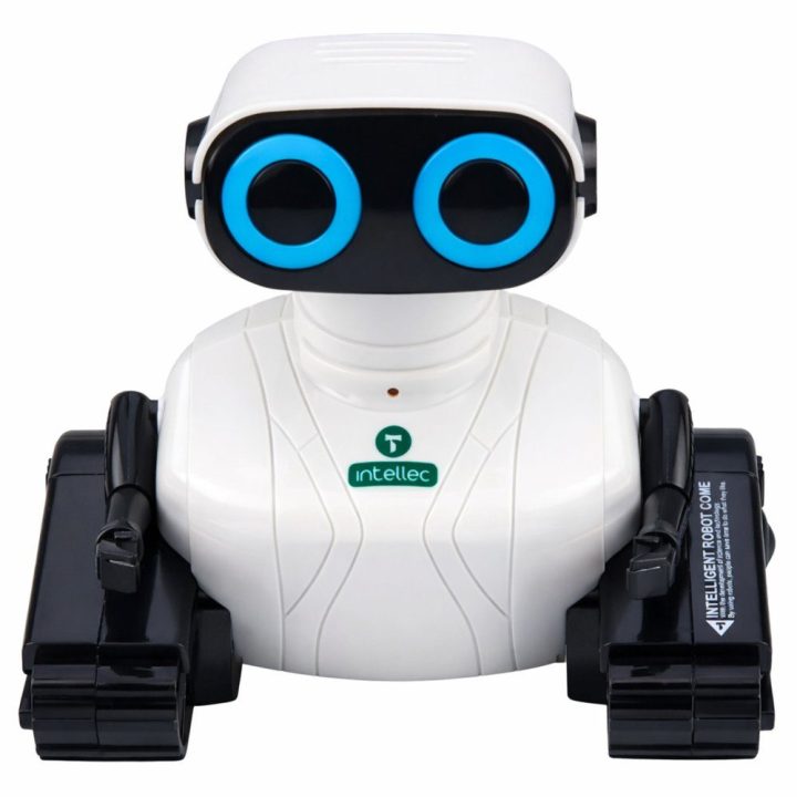 Vaikiškas robotas su vikšrais ir LED akimis