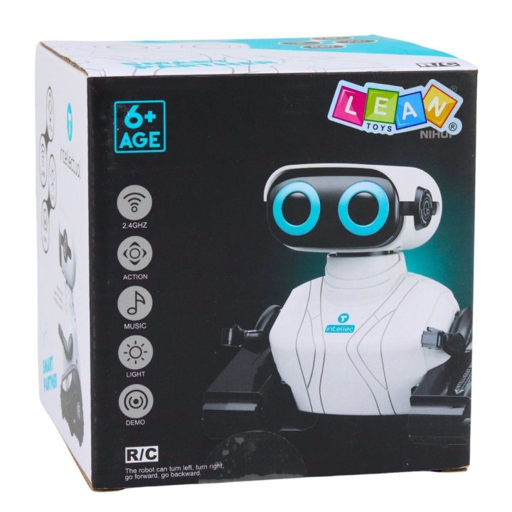 Vaikiškas robotas su vikšrais ir LED akimis