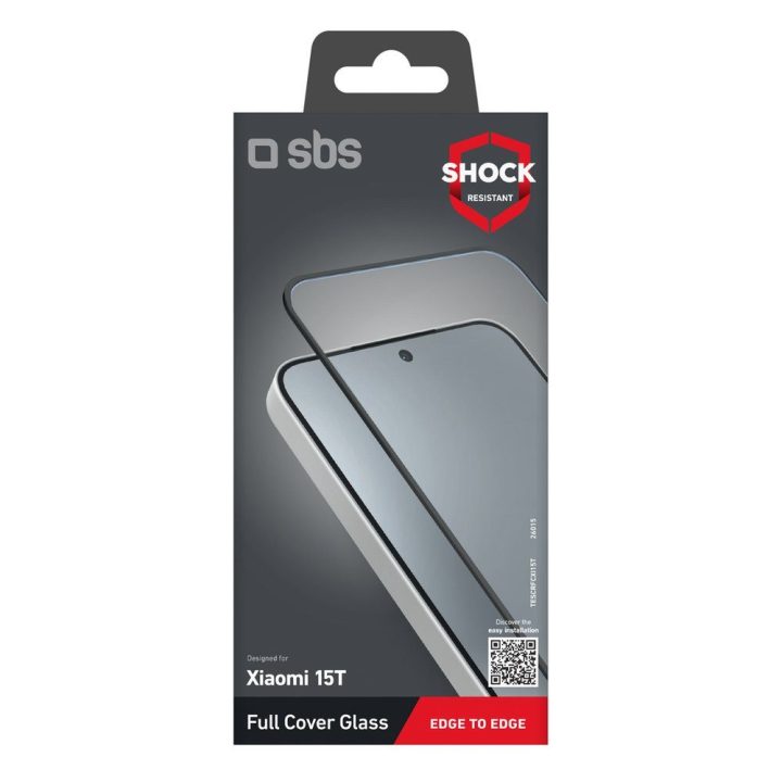 Grūdintas stiklas Full Cover Xiaomi 15T su juodais kraštais SBS