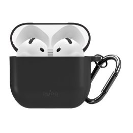 Dėklas AirPods 4 silikoninis juodas Puro
