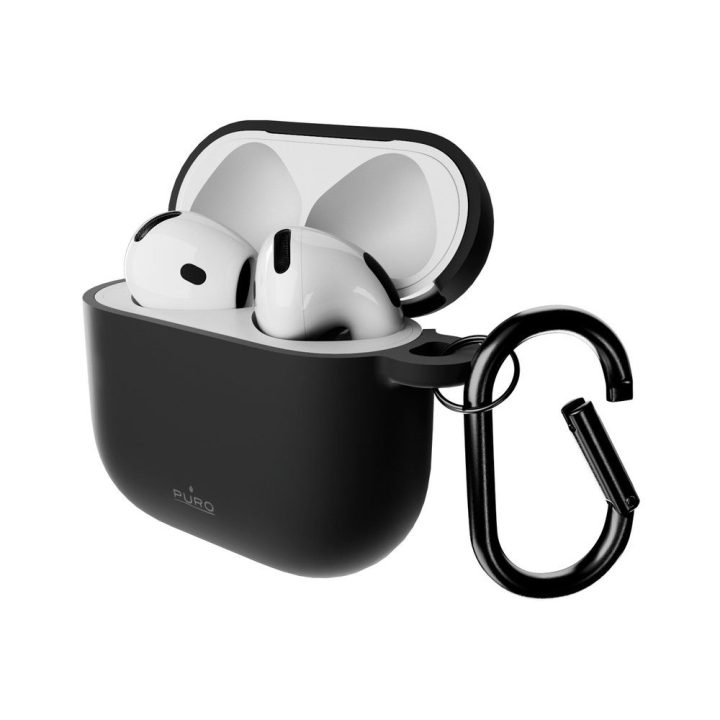 Dėklas AirPods 4 silikoninis juodas Puro