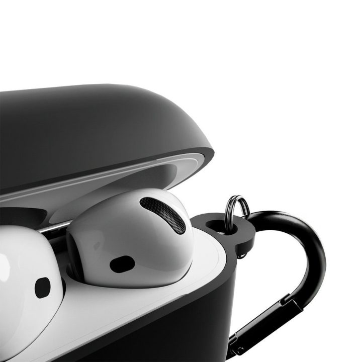 Dėklas AirPods 4 silikoninis juodas Puro