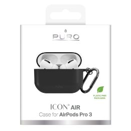 Dėklas AirPods Pro 3 silikoninis juodas Puro
