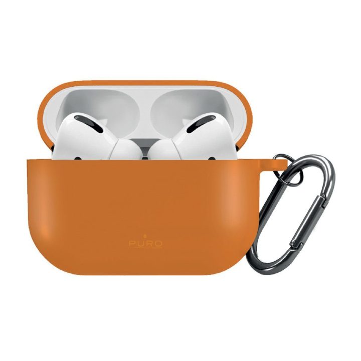 Dėklas AirPods Pro 3 iš silikono oranžinis Puro