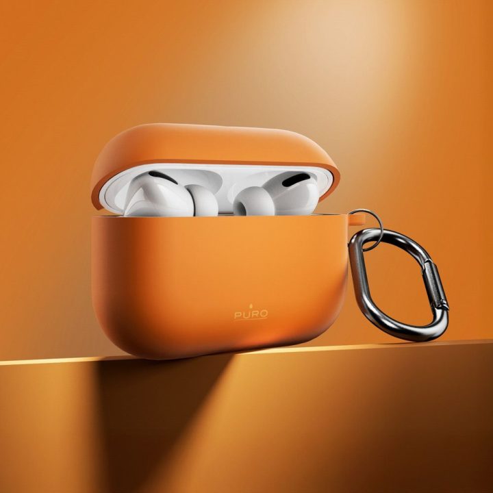 Dėklas AirPods Pro 3 iš silikono oranžinis Puro