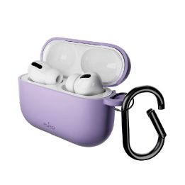 Dėklas AirPods Pro 3 su karabinu violetinis Puro