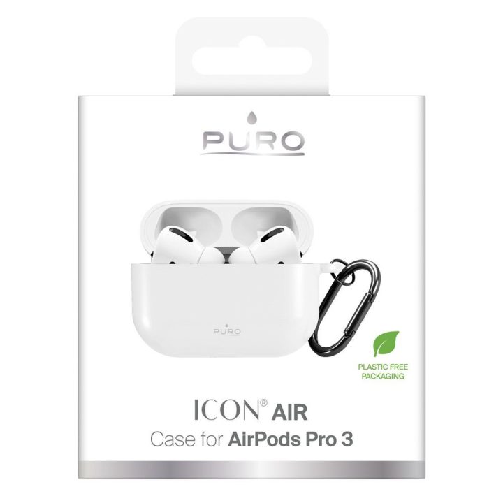 Dėklas AirPods Pro 3 silikoninis baltas Puro