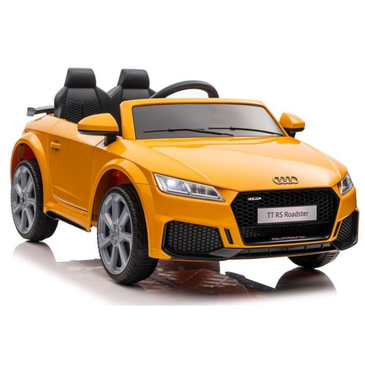 Vaikiška elektrinė mašina geltona Audi TTRS