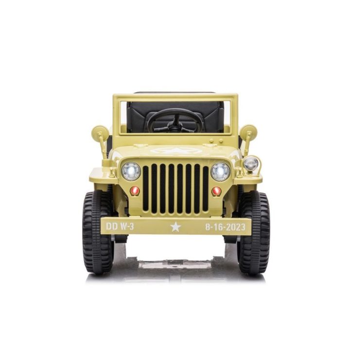 Vaikiškas elektrinis automobilis 4x4 chaki spalvos