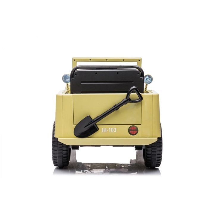 Vaikiškas elektrinis automobilis 4x4 chaki spalvos