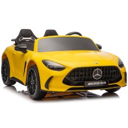 Vaikiškas elektrinis automobilis 24V geltonas Mercedes GT63 AMG