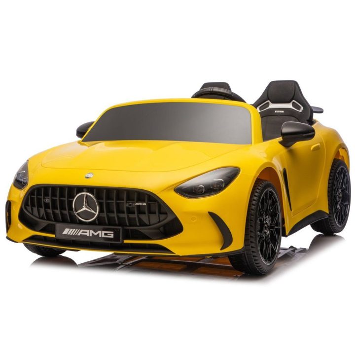Vaikiškas elektrinis automobilis 24V geltonas Mercedes GT63 AMG