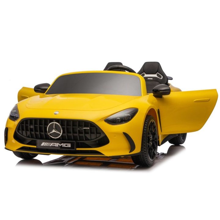 Vaikiškas elektrinis automobilis 24V geltonas Mercedes GT63 AMG