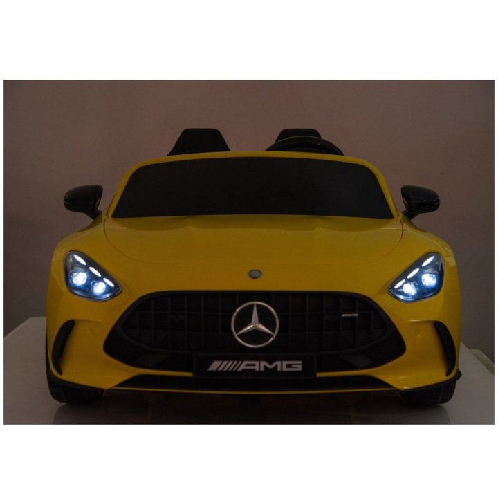 Vaikiškas elektrinis automobilis 24V geltonas Mercedes GT63 AMG