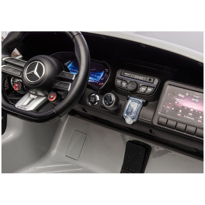 Vaikiškas elektrinis automobilis 24V, šviesiai pilkas Mercedes
