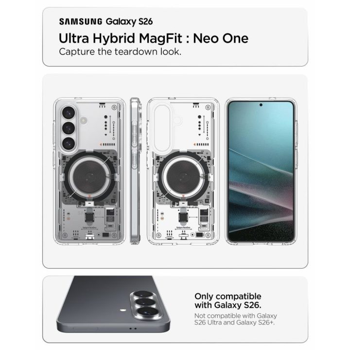 Dėklas Samsung Galaxy S26 Neo One, skaidrus Spigen
