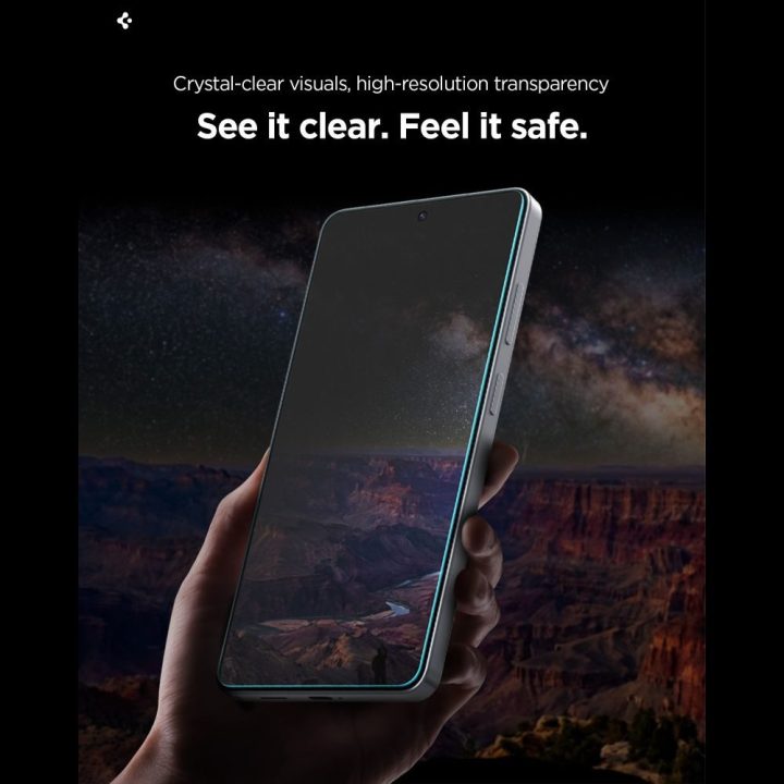 Grūdintas stiklas Samsung Galaxy S26 su privatumo filtru 9H Spigen