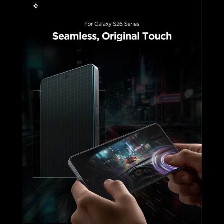Grūdintas stiklas Samsung Galaxy S26 su privatumo filtru 9H Spigen