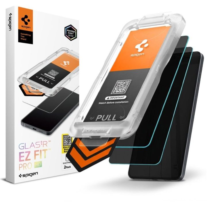 Apsauginis stiklas Galaxy S26+ 2 vnt. su privatumo filtru Spigen