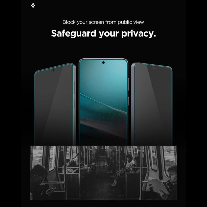 Apsauginis stiklas Galaxy S26+ 2 vnt. su privatumo filtru Spigen