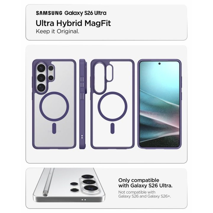 Dėklas su MagSafe Samsung Galaxy S26 Ultra tamsiai mėlynas Spigen