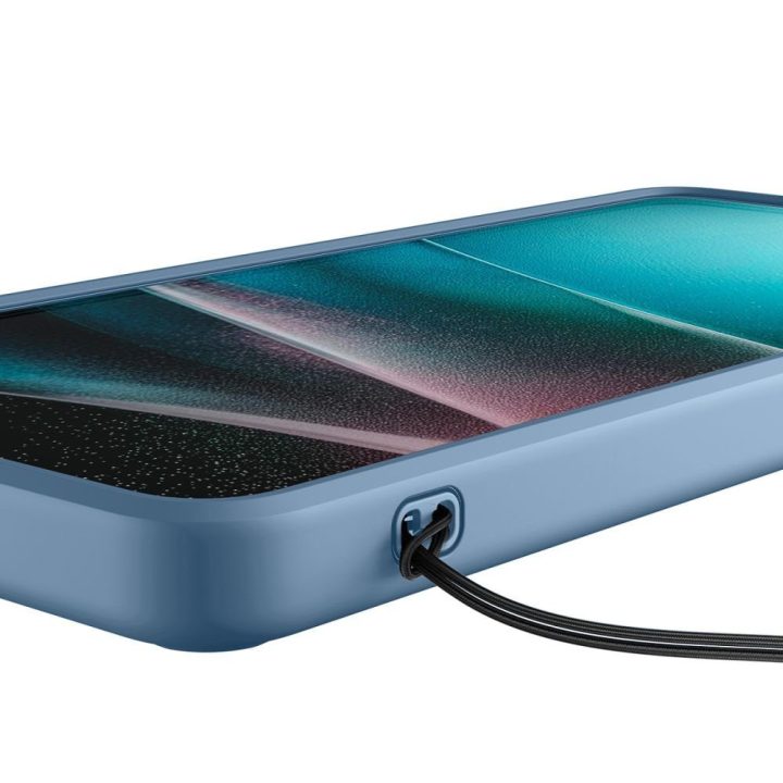Telefono dėklas suderinamas su MagSafe, skaidrus mėlynas Spigen
