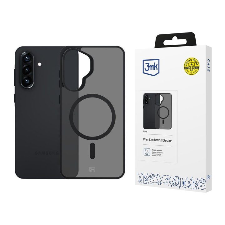 Telefono dėklas pilkai permatomas skirtas Samsung Galaxy A37 3mk