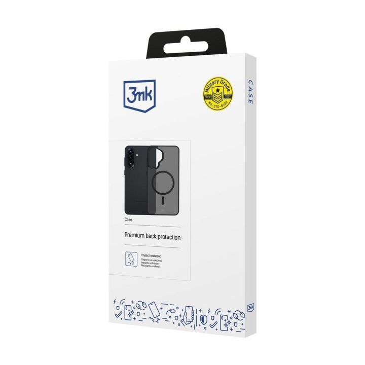 Telefono dėklas pilkai permatomas skirtas Samsung Galaxy A37 3mk