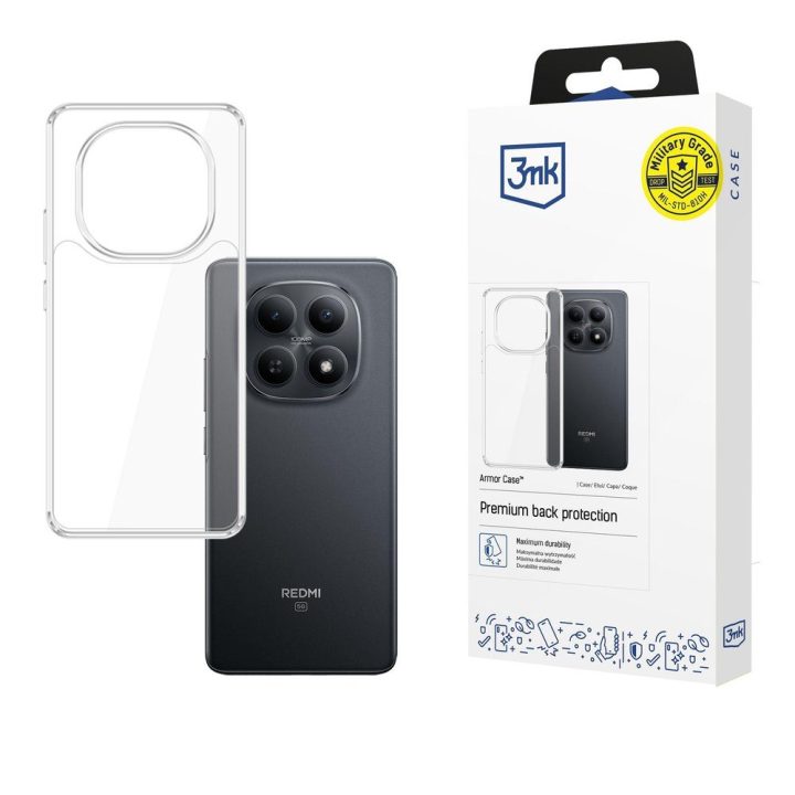 Dėklas Xiaomi Redmi Note 15 su kampų apsauga skaidrus 3mk
