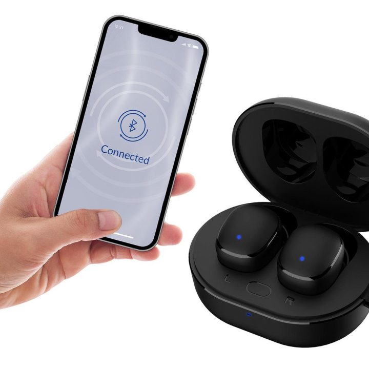 Ausinės belaidės su Bluetooth 6.0 ir klipu 3mk FlowBuds