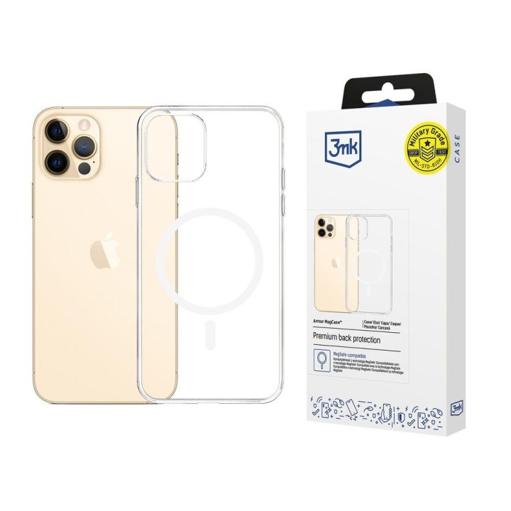 Dėklas iPhone 12 Pro Max su MagSafe, skaidrus 3mk