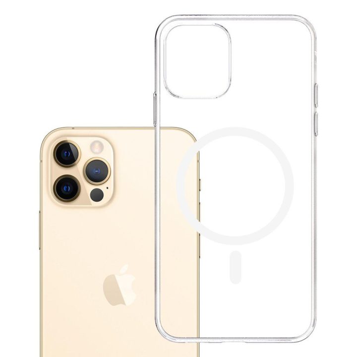 Dėklas iPhone 12 Pro Max su MagSafe, skaidrus 3mk