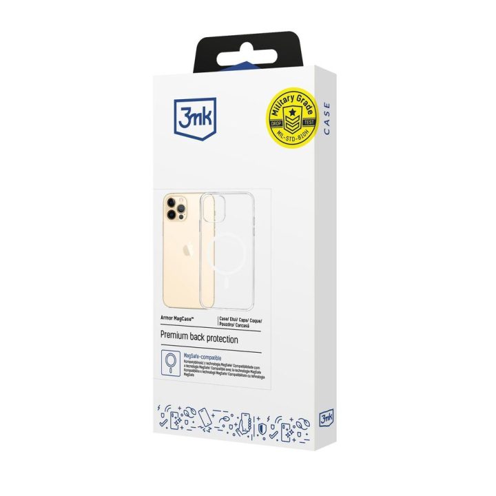 Dėklas iPhone 12 Pro Max su MagSafe, skaidrus 3mk