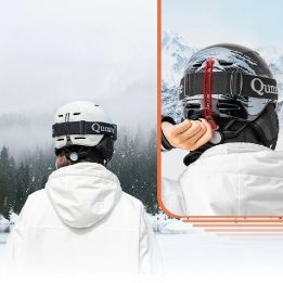 Slidininko šalmas su ausų apsauga M baltas Qunature