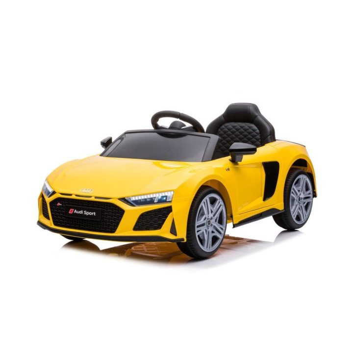 Vaikiškas elektrinis automobilis geltonas 14 kg Audi