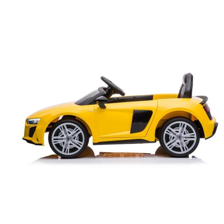 Vaikiškas elektrinis automobilis geltonas 14 kg Audi