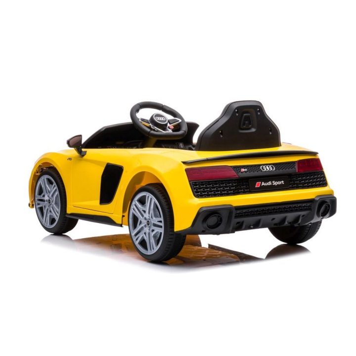 Vaikiškas elektrinis automobilis geltonas 14 kg Audi