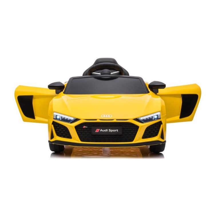 Vaikiškas elektrinis automobilis geltonas 14 kg Audi