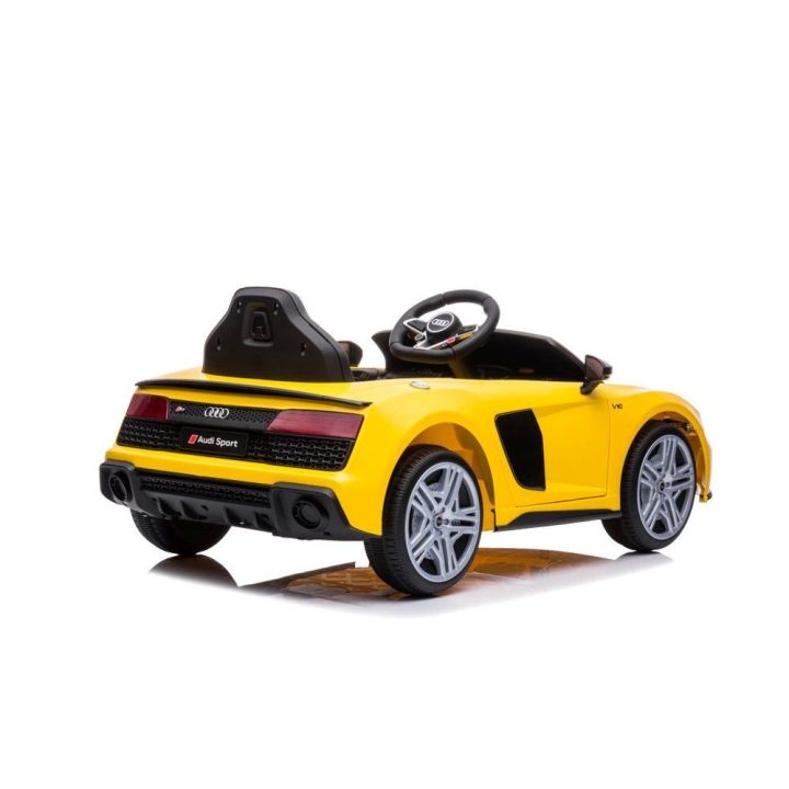 Vaikiškas elektrinis automobilis geltonas 14 kg Audi