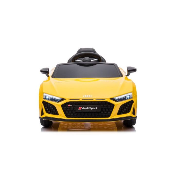 Vaikiškas elektrinis automobilis geltonas 14 kg Audi